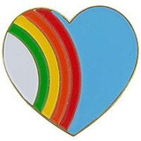 Eagle Emblems P60251 Pin-Hol, Heart, Rainbow (1