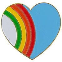 Eagle Emblems P60251 Pin-Hol,Heart,Rainbow (1")