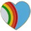 Eagle Emblems P60251 Pin-Hol, Heart, Rainbow (1")