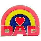 Eagle Emblems P60261 Pin-Hol, Dad, Heart & Rainb (1