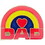 Eagle Emblems P60261 Pin-Hol, Dad, Heart & Rainb (1")