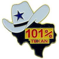 Eagle Emblems P60325 Pin-Texan,Hat-101% (1")