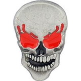 Eagle Emblems P60381 Pin-Skull,Red Eyes (1