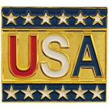 Eagle Emblems P60445 Pin-Usa,Script W/Stars (1