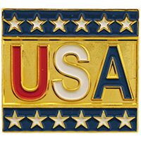 Eagle Emblems P60445 Pin-Usa,Script W/Stars (1")