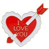 Eagle Emblems P61256 Pin-Hol, Heart, Valentine- Arrow (1