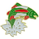 Eagle Emblems P61474 Pin-Fish, Trout, Jumping (1