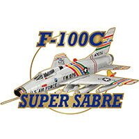 Eagle Emblems P61673 Pin-Apl,F-100C Super Sabr (1-1/2")