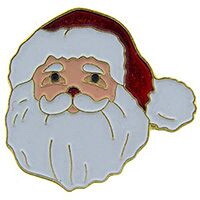 Eagle Emblems P61851 Pin-Hol,Xmas,Santa Head (1")