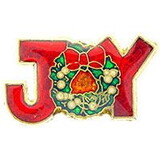 Eagle Emblems P61856 Pin-Hol, Xmas, Joy W/Wreath (1