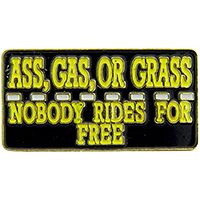 Eagle Emblems P61991 Pin-Nobody Rides For Free (1")