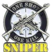 Eagle Emblems P62258 Pin-Sniper One Shot (1-3/16")