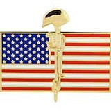 Eagle Emblems P62267 Pin-Memorial, Flag/Rifle (1