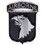 Eagle Emblems P62273 Pin-Army,101St Abn Div (Silver & Black), (1-1/8")