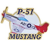 Eagle Emblems P62301 Pin-Apl, P-51 Mustang, Gry (1-1/2