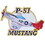 Eagle Emblems P62301 Pin-Apl, P-51 Mustang, Gry (1-1/2")