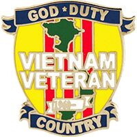 Eagle Emblems P62375 Pin-Viet,God Duty Country (1")