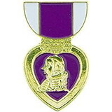 Eagle Emblems P62432 Pin-Medal,Purple Heart (1-1/16