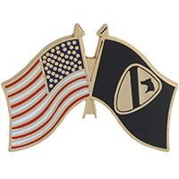 Eagle Emblems P62465 Pin-Army,001St Cav Flag/Usa (1-1/4")