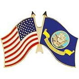 Eagle Emblems P62497 Pin-Usn, Flag, Usa/Usn (1-1/4