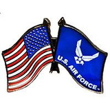 Eagle Emblems P62498 Pin-Usaf, Flag, Usa/Usaf (1-1/4