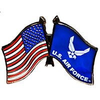 Eagle Emblems P62498 Pin-Usaf Flag,Usa/Usaf (LRG), (1-1/4")