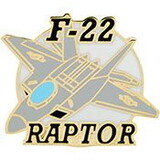 Eagle Emblems P62504 Pin-Apl, F-022 Raptor (1-1/2