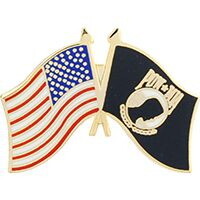 Eagle Emblems P62516 Pin-Pow*Mia/Usa,Flag (1-1/4")
