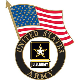 Eagle Emblems P62535 Pin-Army Logo, W/Usa Flag