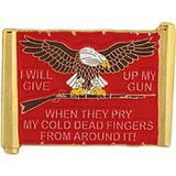 Eagle Emblems P62586 Pin-Gun, I Will Give Up My (1
