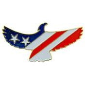 Eagle Emblems P62596 Pin-Usa, Flag, Eagle, Stars (1")