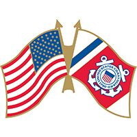 Eagle Emblems P62604 Pin-Uscg Flag,Usa/Uscg (LRG), (1-1/4")
