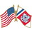 Eagle Emblems P62604 Pin-Uscg, Flag, Usa/Uscg (1-1/4")