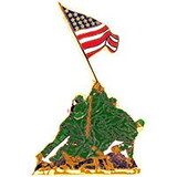 Eagle Emblems P62614 Pin-Usmc,Iwo Jima,Colored (1-1/4