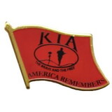Eagle Emblems P62618 Pin-Kia,Honor Flag,Red (1-1/8