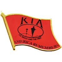 Eagle Emblems P62618 Pin-Kia,Honor Flag,Red (1-1/8")