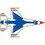Eagle Emblems P62649 Pin-T/B,F-016 Thunderbird Fighting Falcon, (1-1/2")