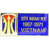 Eagle Emblems P62650 Pin-Viet, Bdg, 011Th Inf.Bg 1967-1971 (1-1/8