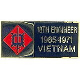 Eagle Emblems P62660 Pin-Viet, Bdg, 018Th Eng.Bg 1965-1971 (1-1/8