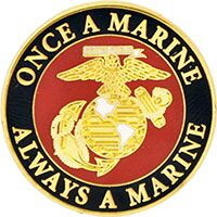 Eagle Emblems P62668 Pin-Usmc Logo,Once A Marine (1")