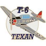 Eagle Emblems P62732 Pin-Apl, T-06 Texan, Grey (1-1/2