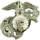 Eagle Emblems P62810 Pin-Usmc, Emblem, B8, Left Collar-Silver Type (7/8