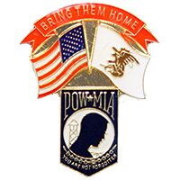 Eagle Emblems P62821 Pin-Pow/Usa/Il (CLOSEOUT), (1-1/4")