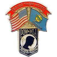 Eagle Emblems P62831 Pin-Pow/Usa/Ok (CLOSEOUT), (1-1/4")