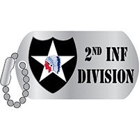 Eagle Emblems P62841 Pin-Army,002Nd Inf Div DOG TAG, (1-1/4")