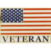 Eagle Emblems P62884 Pin-Usa Flag, Veteran (1")