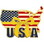 Eagle Emblems P62887 Pin-Usa/Yellow Ribb.Map (1-1/8")