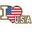 Eagle Emblems P62888 Pin-Usa, I Love Usa (1")