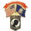 Eagle Emblems P62933 Pin-Pow/Usa/Id (CLOSEOUT), (1-1/4")
