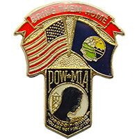 Eagle Emblems P62939 Pin-Pow/Usa/Mt (CLOSEOUT), (1-1/4")